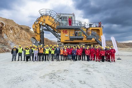 Пети електрически багер „Либхер“ заработи в рудник „Асарел"
