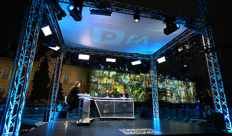 bTV отбеляза началото на кампанията „Избори 2026. България решава“ със специално предизборно студио и впечатляващ 3D мапинг спектакъл 