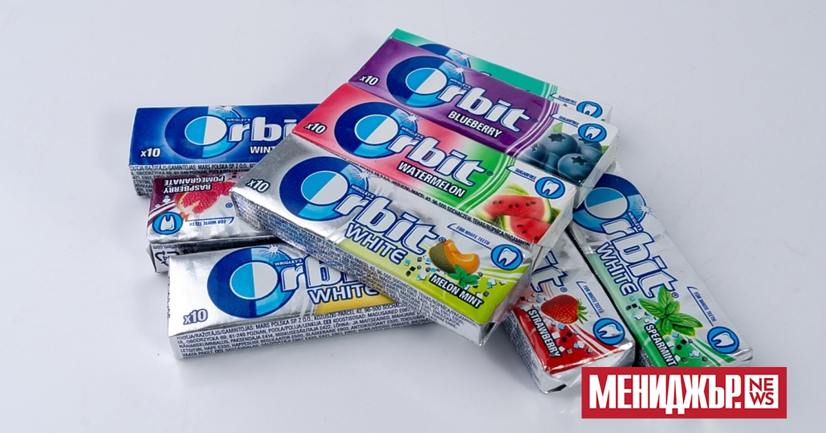 OEFY, марката, собственост на Mars, която включва дъвки Orbit, Extra,